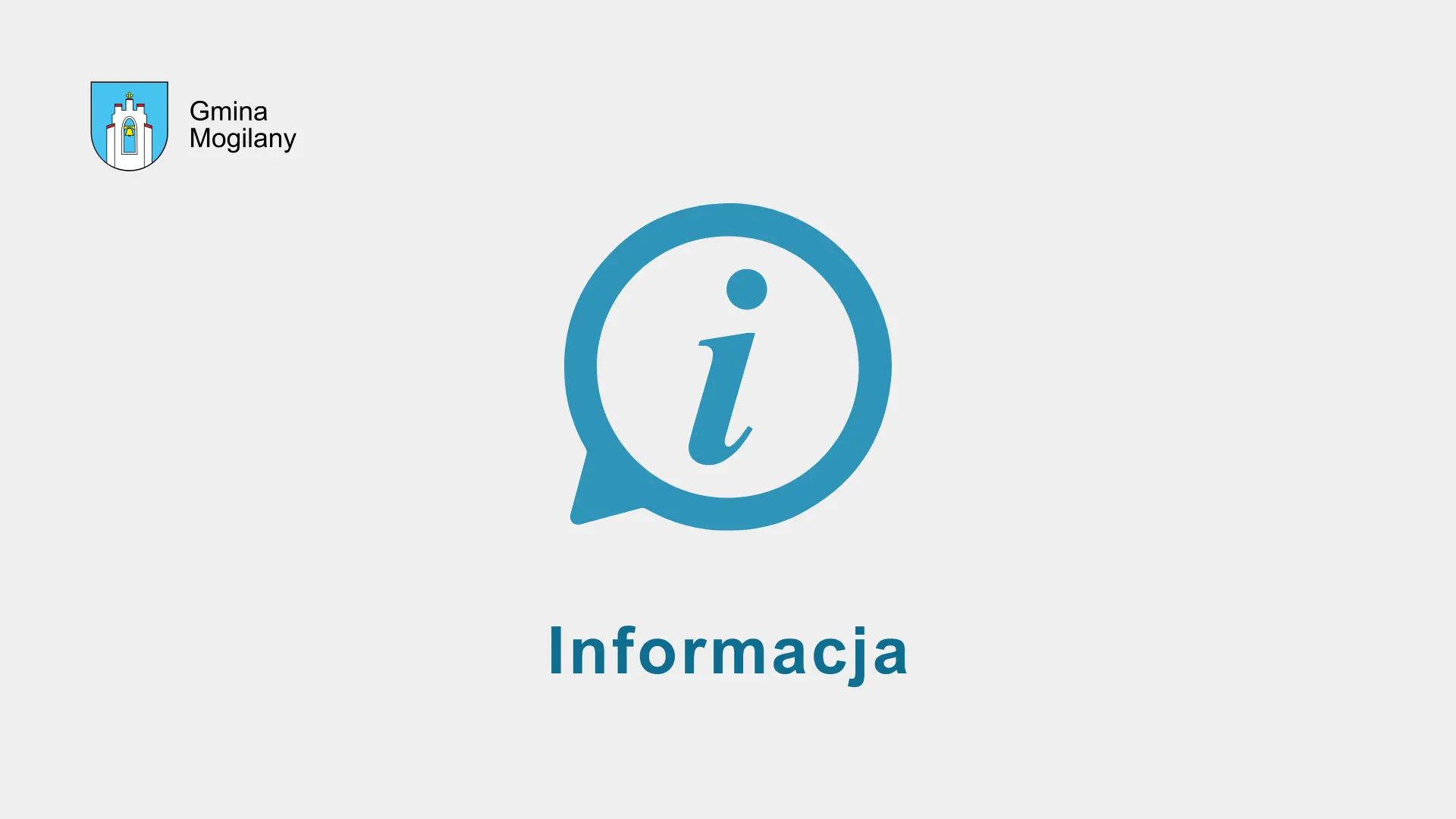 grafika ze znakiem informacja i napis: informacja